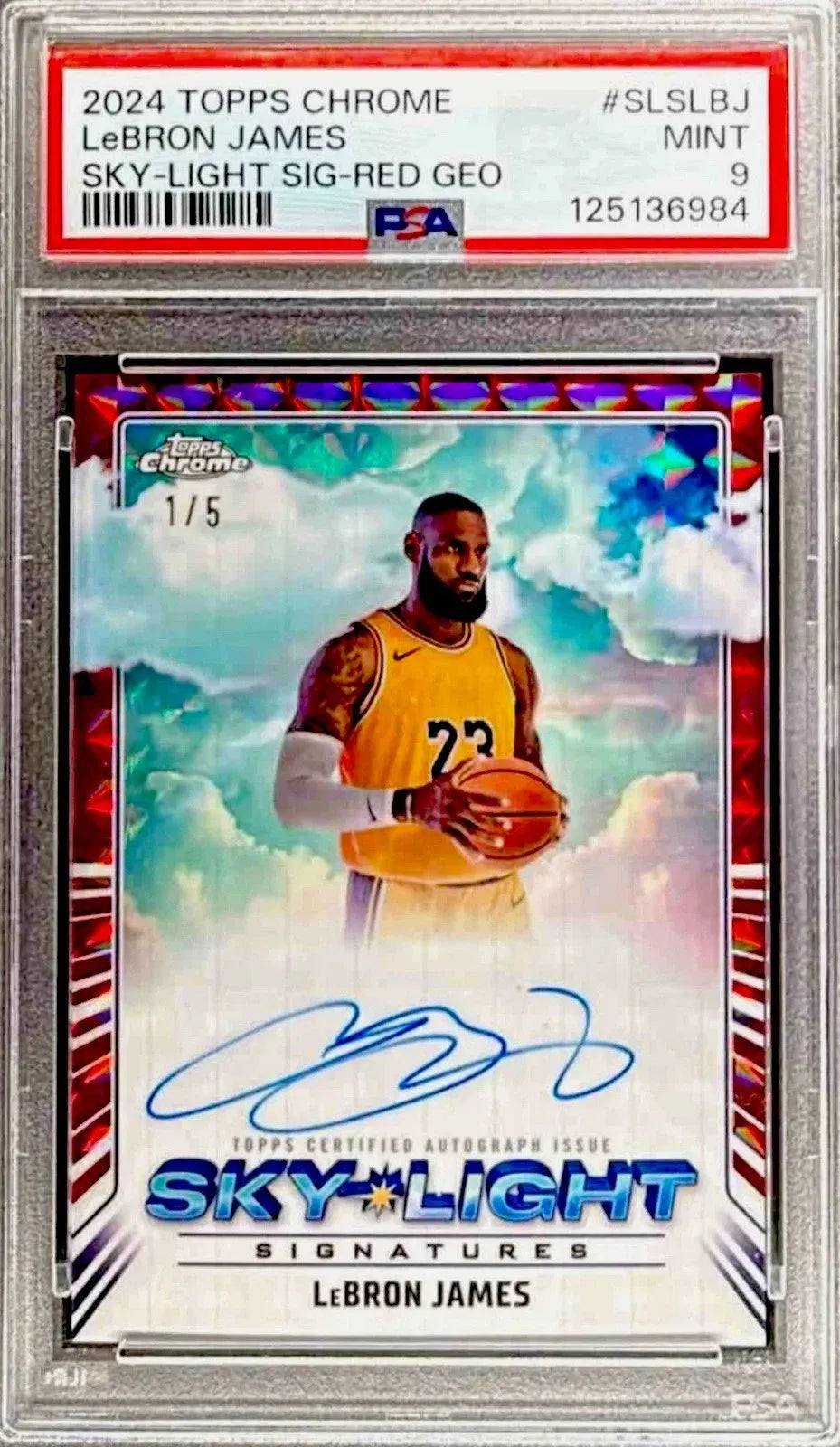 rare lebron cards James Rookie Card 2003 UD Phenomenal Beginnings #14 PGI 10 Space Jam Lebron Signed Card