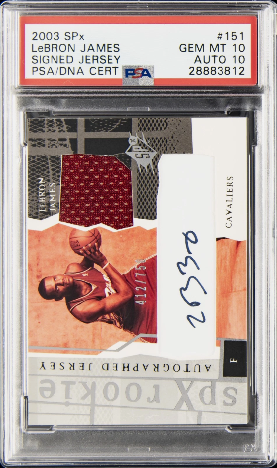 2003-04 Upper Deck SPx LeBron James Rookie: the signed jersey that bridged era and hype