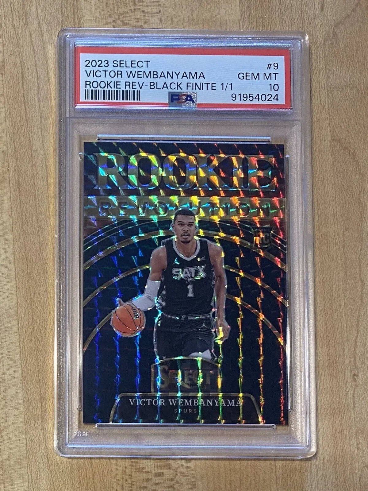 Victor Wembanyama 2023 Select Black Finite 1/1 PSA 10 Sells for $80K
