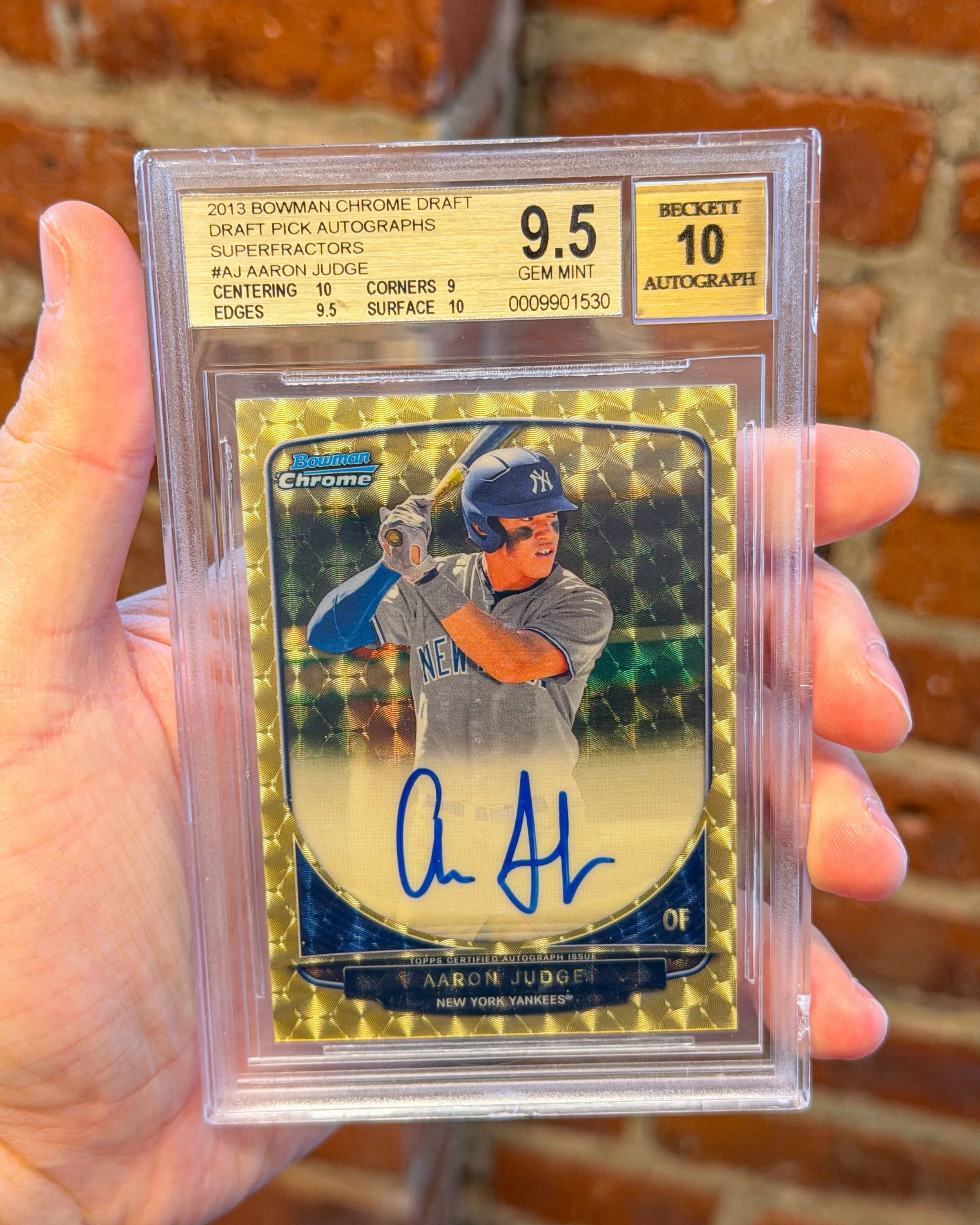 2013 Aaron Judge 1/1 Superfractor Auto Sells for Record $5.2M